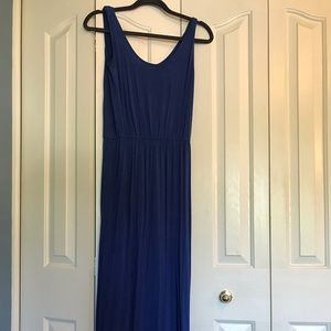 Blue maxi dress with slit